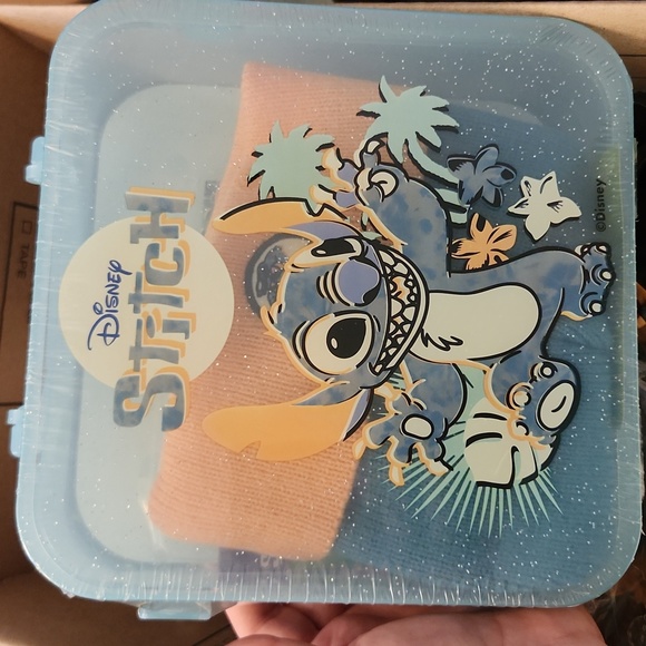 Disney Other - Disney Stitch lunch box hat & Gloves notebook bracelet keychain magnet set NWT